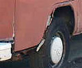 VW Type 2  Rusty Front Wheel Arch
